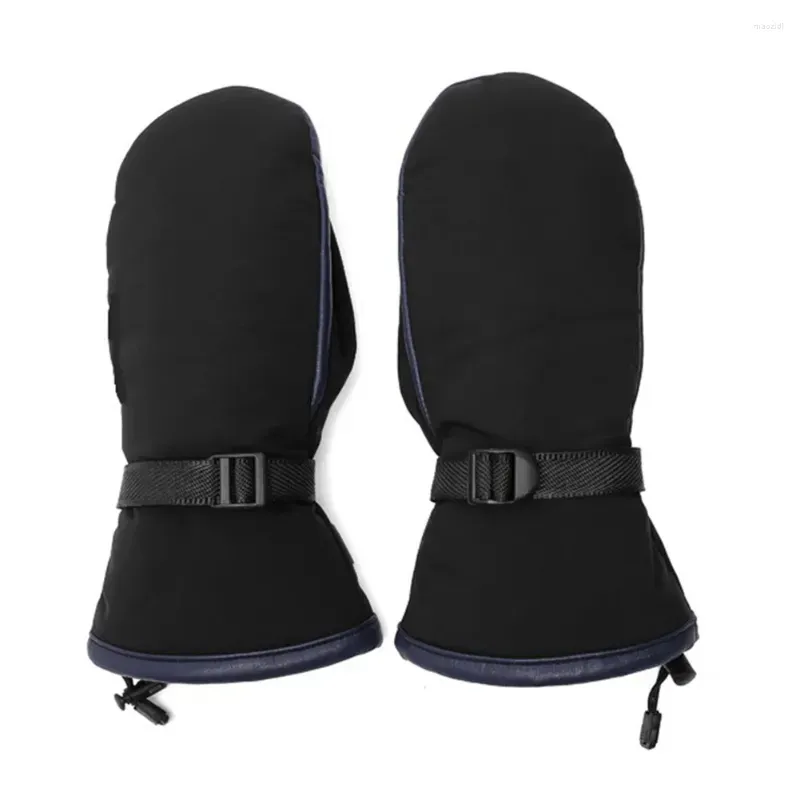 Cycling Gloves Anti Slip Design Heated Mittens Black Prepare Your Own Power Bank On The Palm Traveling