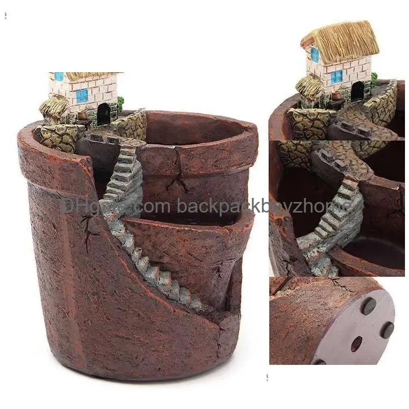 Planters & Pots 1 Pc Sky Garden Succent Plant House Herb Flower Basket Planter Pot Trough Box Bed Yq231019 Drop Delivery Home Patio, L Dhzxo