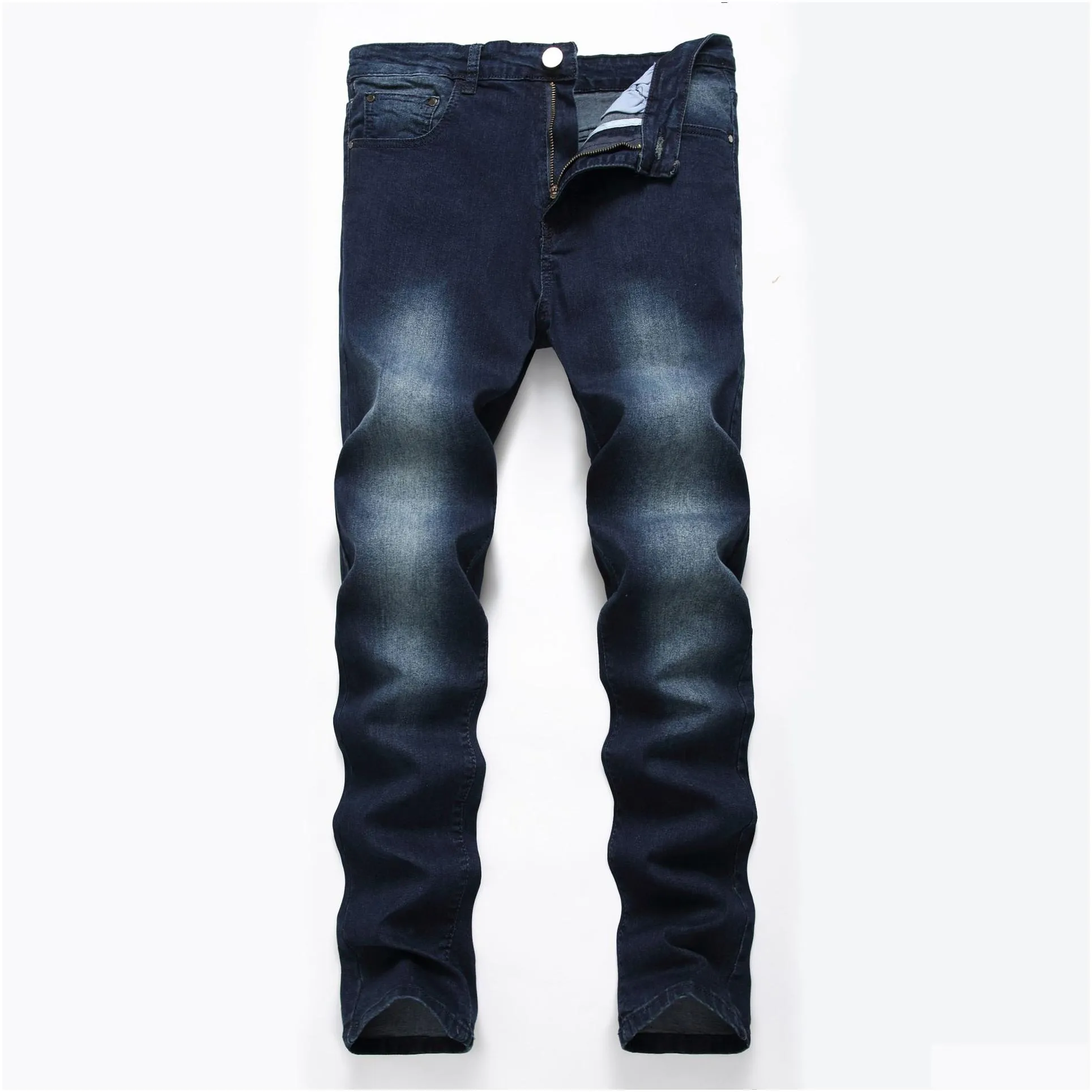 Men`S Jeans Mens 6 Colors Stretch Straight Retro Slim Fashion Denim Pants Ripped Died Pencil Motorcycle Drop Delivery Apparel Clothin Dh0Yf