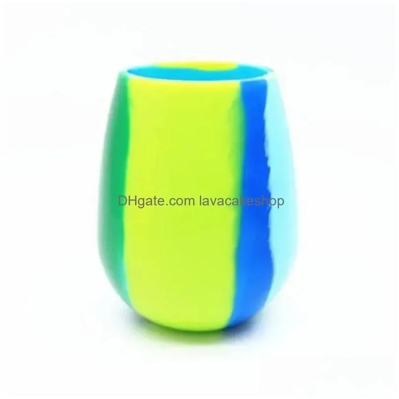 Tumblers Camouflage Sile Wine Glass Amazon Beer Mug Collapsible Creative Drink Cup Glasses Wholesale Drop Delivery Home Garden Kitchen Dhaph