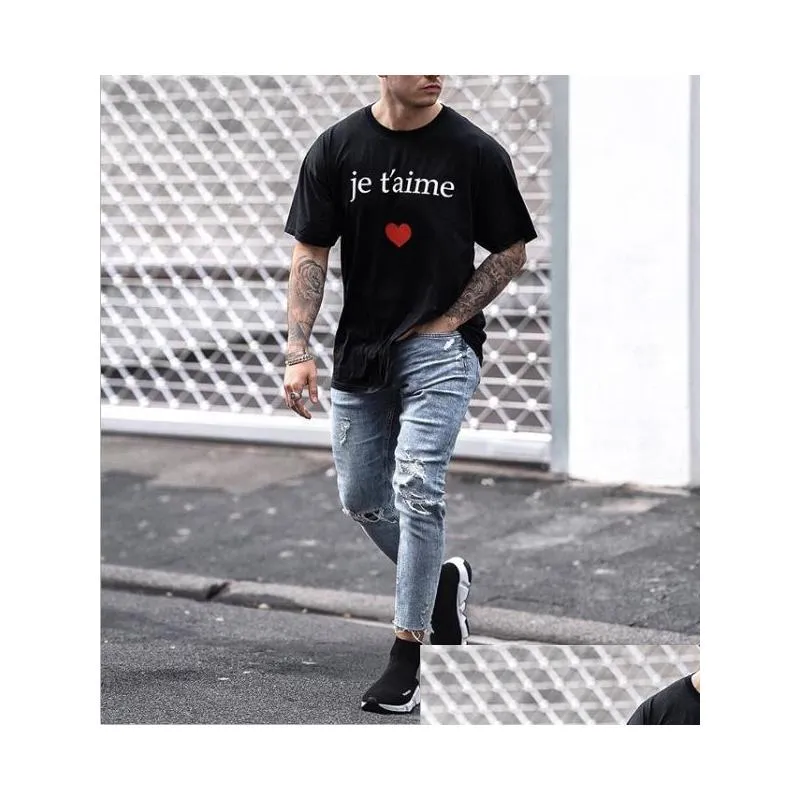 Men`S Jeans Ninth Mens Hole High Street Washed New Summer Fashion Cool Casual Urban Wind Pencil Drop Delivery Apparel Clothing Dhsbz