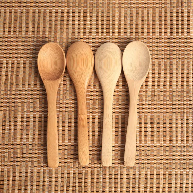 Wooden Jam Spoon Baby Honey Spoons Coffee Scoop New Delicate Kitchen Using Condiment Small 12.8x3cm C0612xw