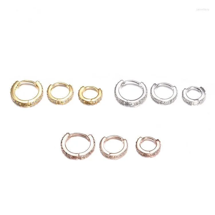 Hoop Earrings 1Pcs 6mm/8mm/10mm Cz Small For Women Men Silver Color Simple Minimal Tiny Cartilage Earring Piercing Jewelry