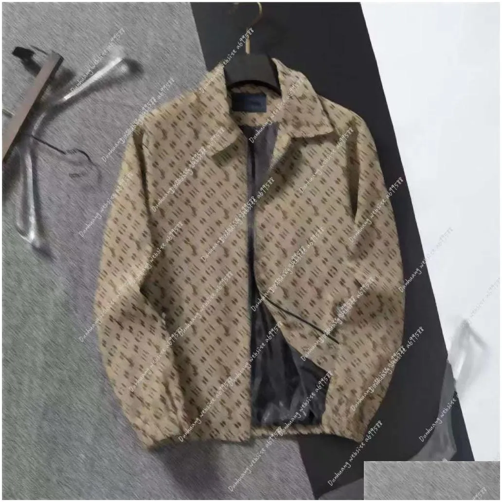 Men`s designer denim jacket letter printed pocket casual denim jacket zipper classic lapel jacket