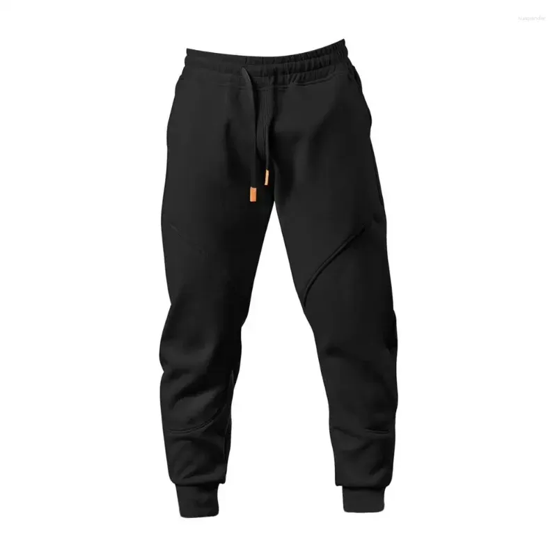 Men`s Pants Drawstring Waist Sweatpants Patchwork Casual With Elastic Ankle-banded Design Soft Warm For Spring