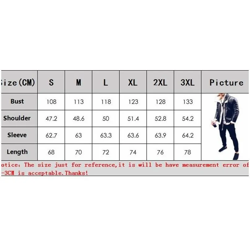 Men`S Fur & Faux Mens Lugentolo Menfaux Leather Jacket Winter Fashion Plus Veet Coat Stand-Up Collar And Long Sleeves Slim Casual Jack Dh0Ca