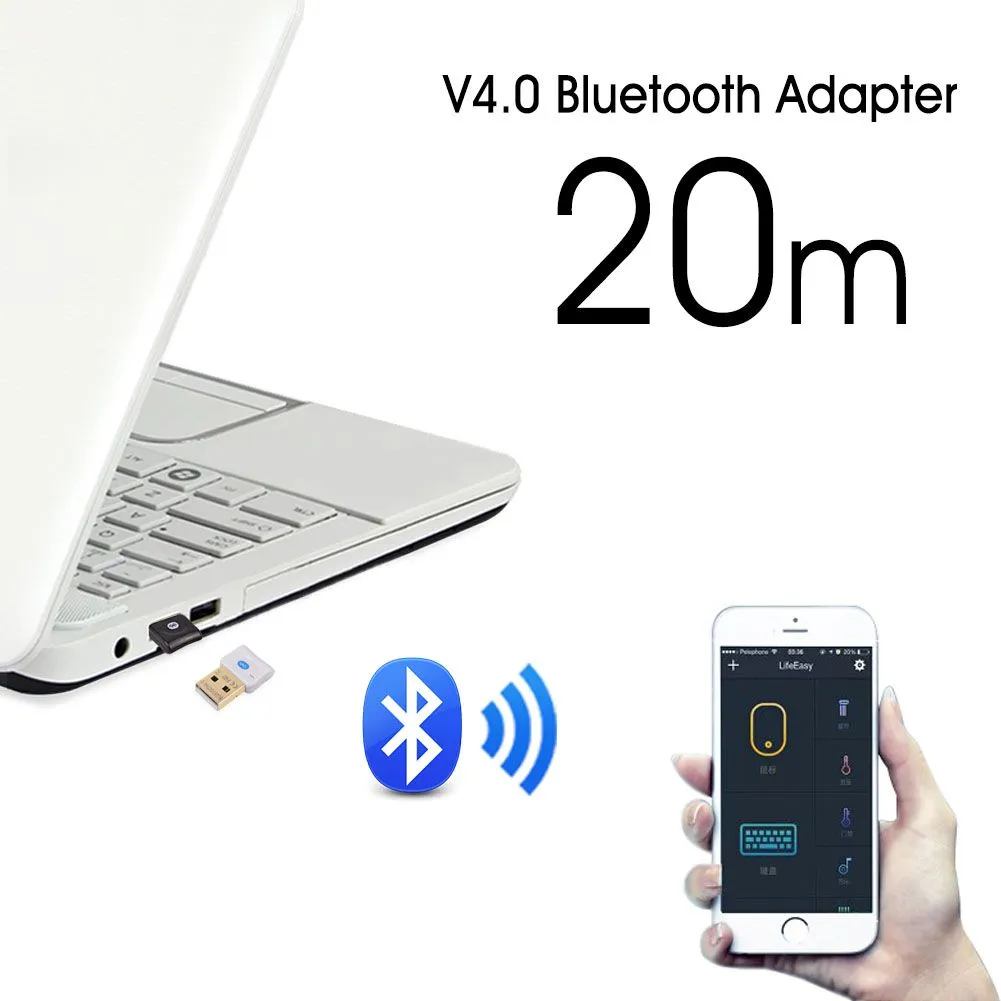 Wireless Bluetooth Adapter V 4.0 Dual Mode Bluetooth USB Dongle Mini Adaptador Computer Receiver Adapter Transmitter 50pcs/lot