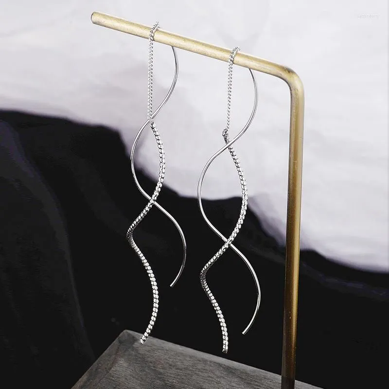 Dangle Earrings S925 Silver Needle Tassel Long Chain Drop For Women Girls Ear Accessories Lovely Jewelry Gifts Eh1195