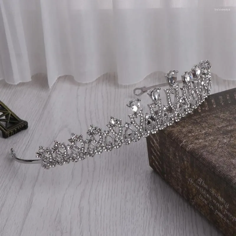 Hair Clips E15E Tiaras And Crowns For Women With Shinning Rhinestone Princess Elegant Girl Bridal Wedding Birthday Party Props