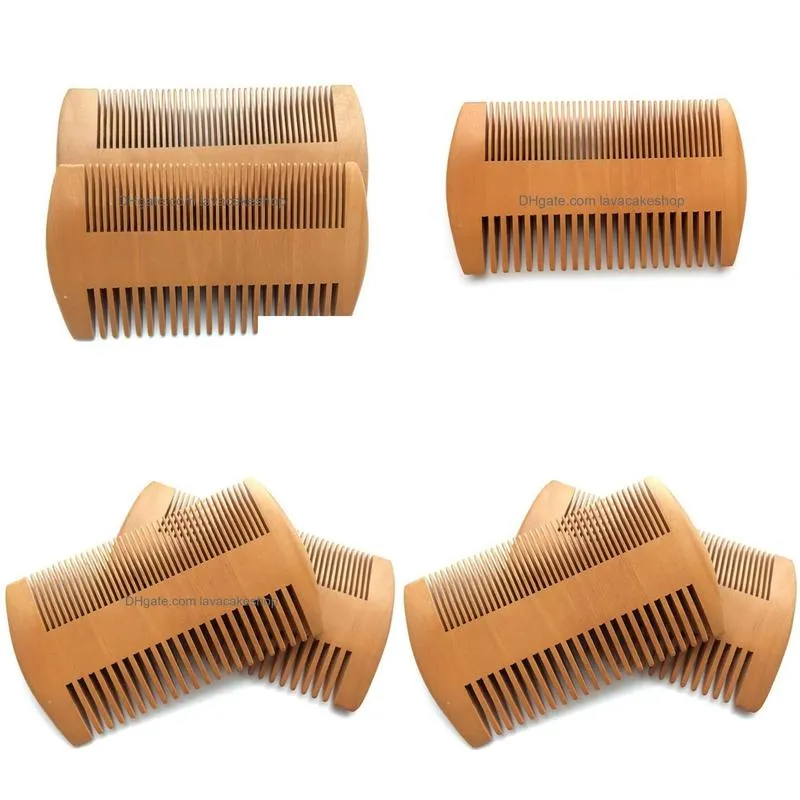 Other Home & Garden 100Pcs Wooden Beard Comb Double Sides Super Narrow Thick Wood Combs Pente Madeira Lice Pet Hair Tool Sale 3X Drop Dhcds