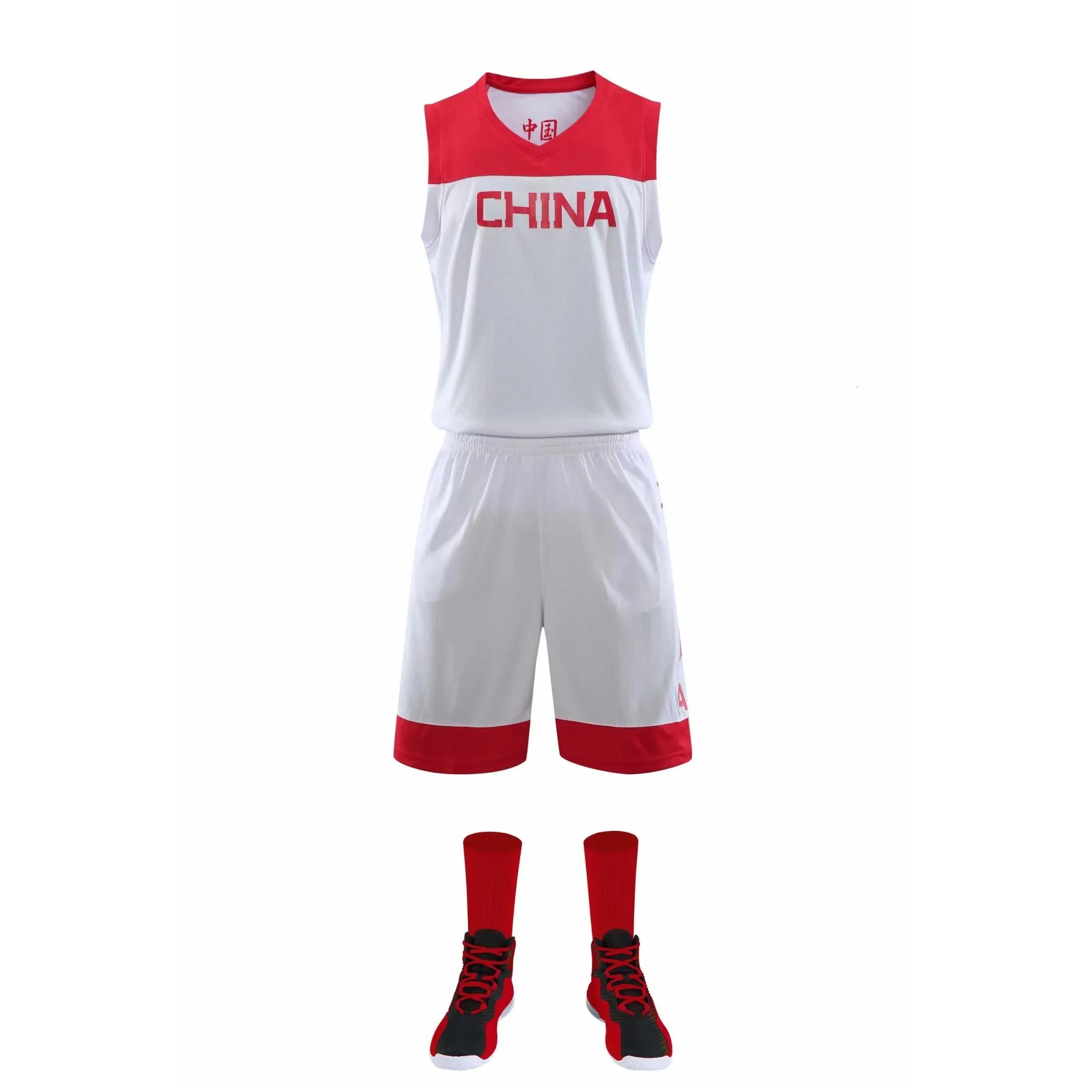 Outdoor Shirts Men Youth Usa China Basketball Jersey Sets Uniforms Training Kits Sports Clothing Team Jersseys Breathable Customized Dhifh