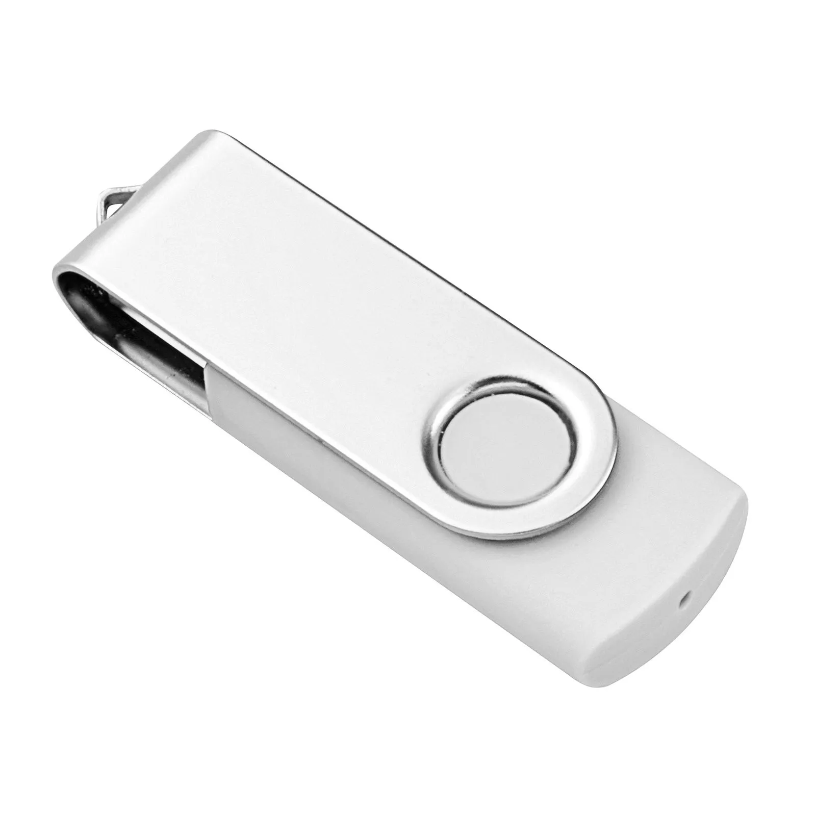 White Metal Rotating 32GB USB 2.0 Flash Drives 32gb Flash Pen Drive Thumb Storage Enough Memory Stick for PC Laptop Macbook Tablet