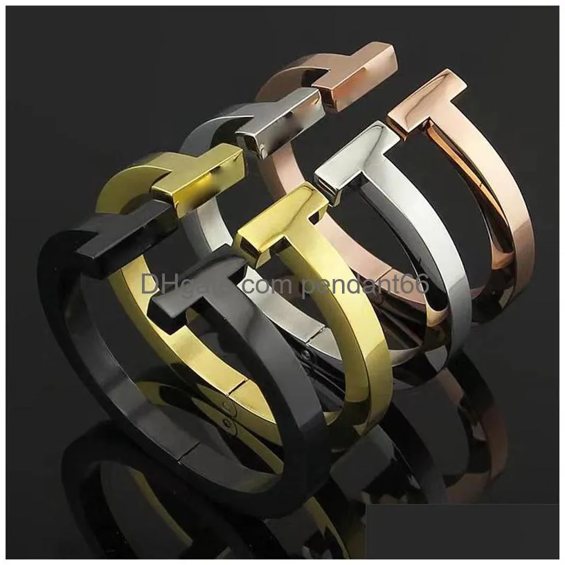 2022 fashion style super coarse cuff bracelet luxury brand mens bracelets classic 316l titanium steel bracelet designer jewelry