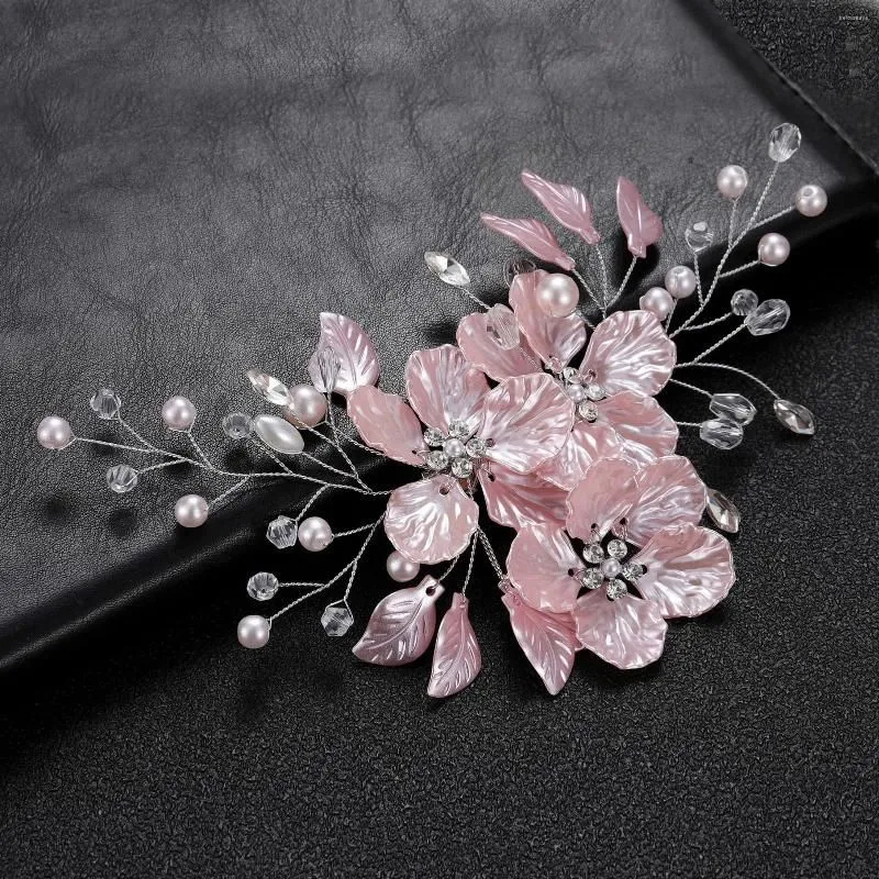 Hair Clips Chinese Style Headdress For Girls Flowers Glossy Accessories Headwear Gown Wedding Banquet