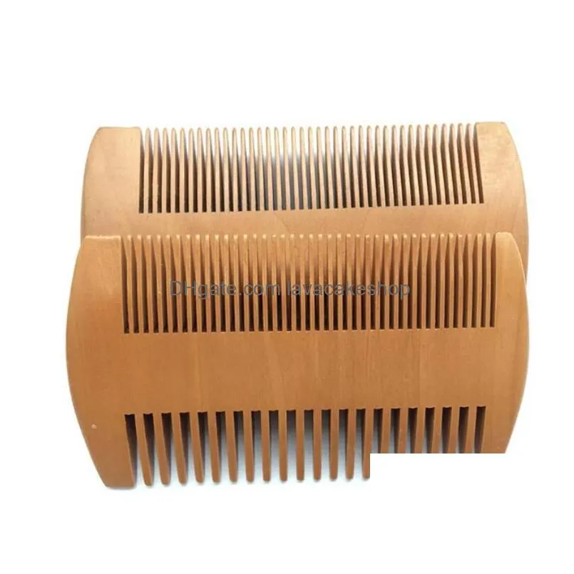 Other Home & Garden 100Pcs Wooden Beard Comb Double Sides Super Narrow Thick Wood Combs Pente Madeira Lice Pet Hair Tool Sale 3X Drop Dhcds