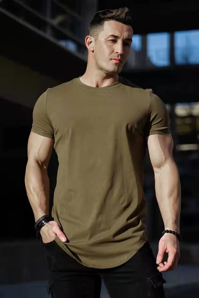 Cotton T Shirt Men Breathable T-Shirt Homme Gyms Shirt Men Fitness Summer Fashion Gyms Tight Tops