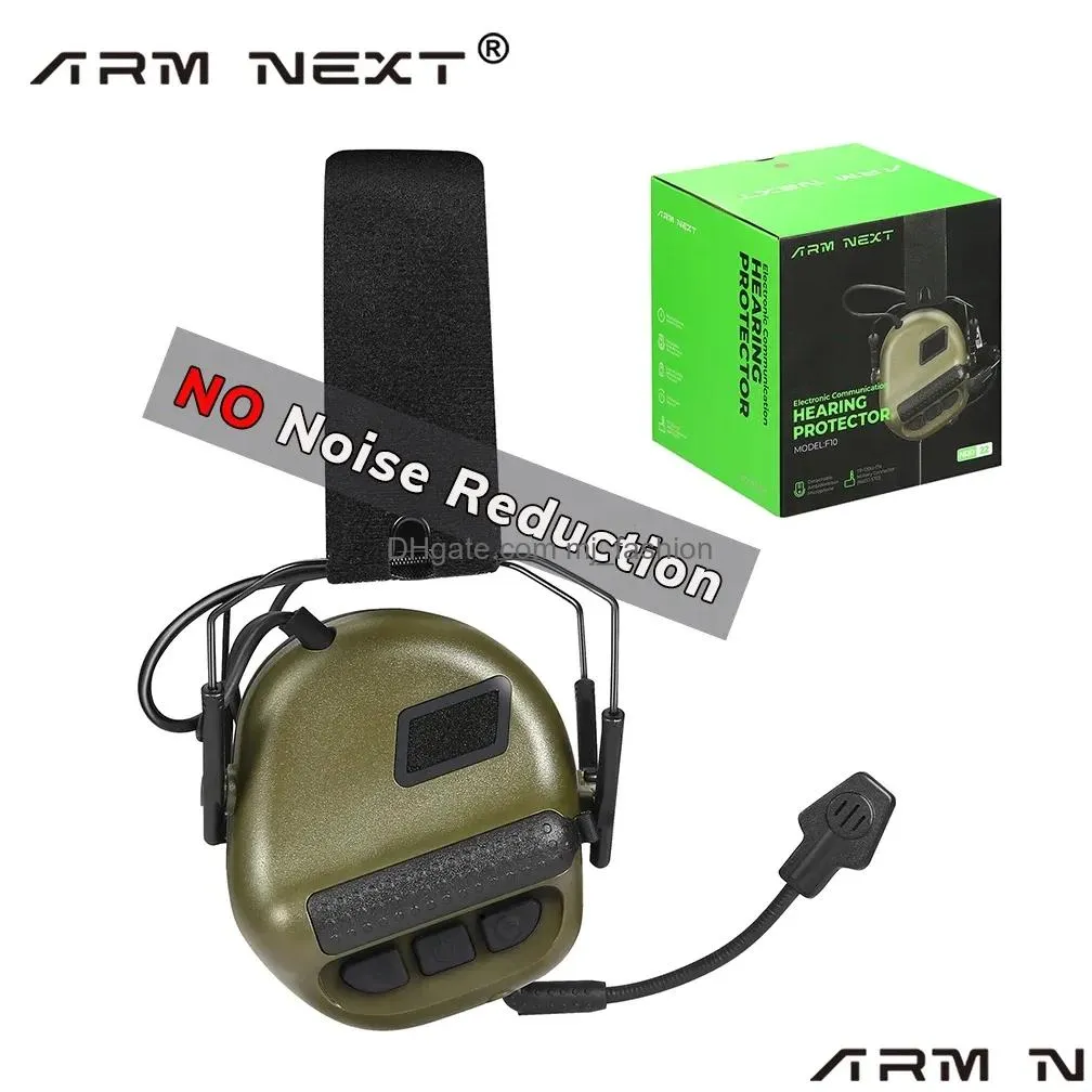 Tactical Accessories Airsoft Headset Foldable Earmuff Microphone Military Headphone Shooting Hunting Ear Protection Earphones Drop Del Dhhqz