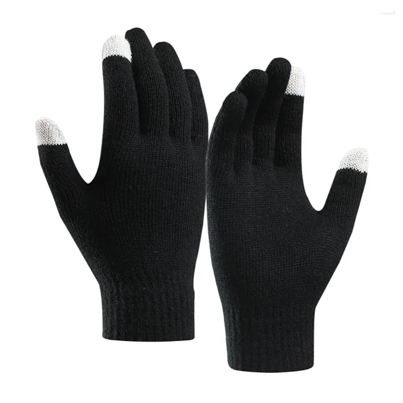 Cycling Gloves Touch Screen Full Fingers Sports Bike Winter Warm Knitted