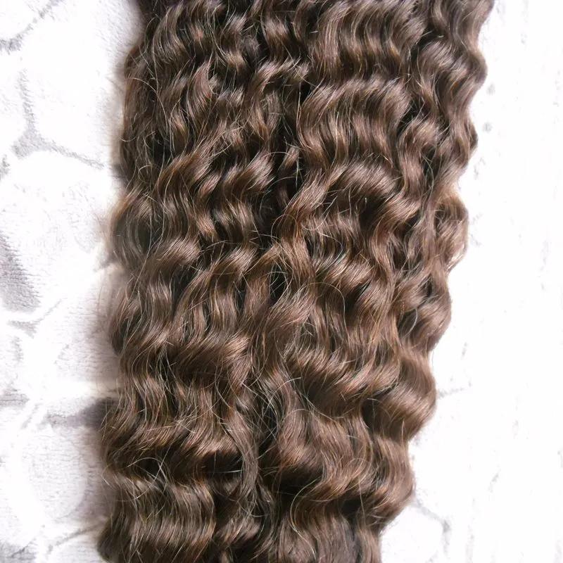 Kinky curly I Tip Hair Extensions 100gstrands Keration Remy Hair On Capsule For Testing Hair2380467