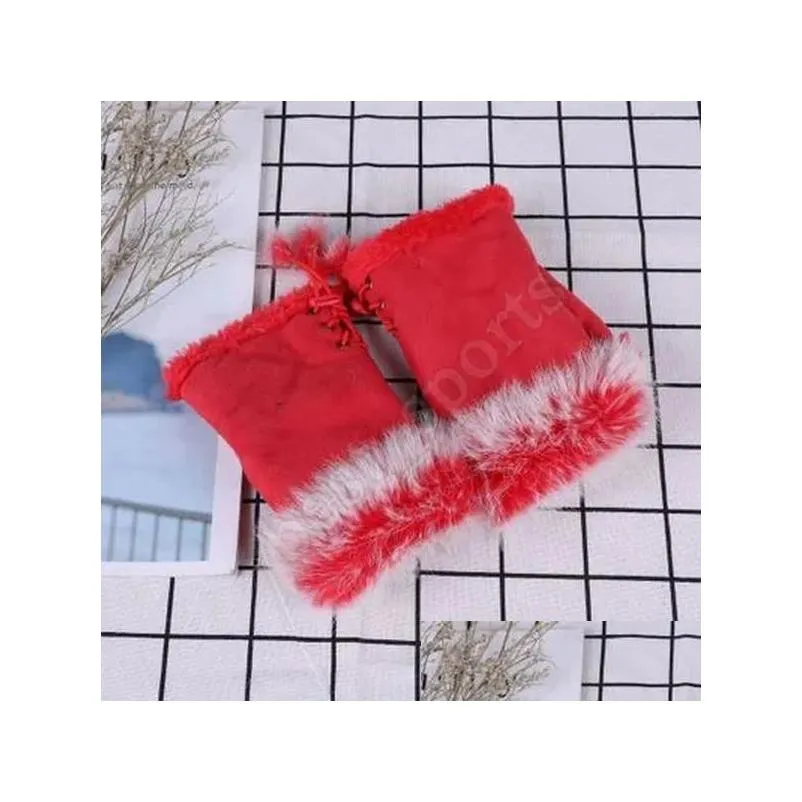 Sports Gloves 20 Colors Fashion Winter Warm Girl Leather Rabbit Fur Fingerless Colorf Christmas Gifts Zza1415 Ll Drop Delivery Outdoor Dhcem