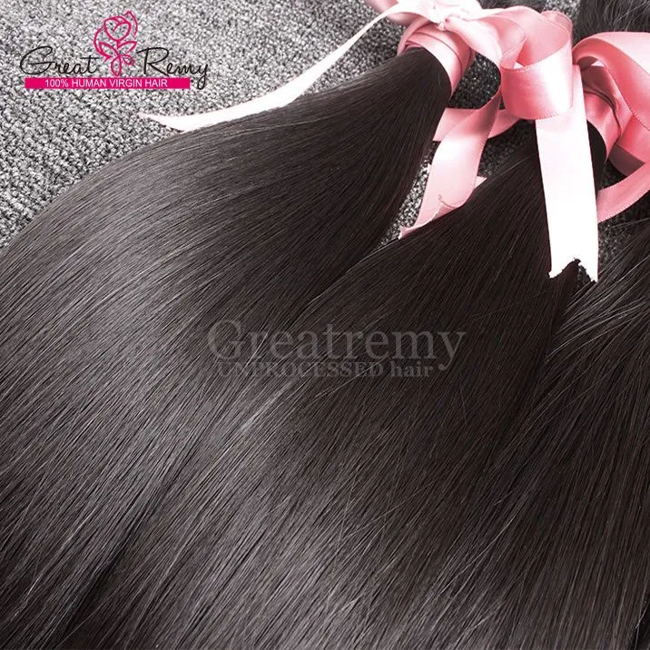 Wefts greatremy 9a malaysian virgin hair weave weft natural color bleachable human hair extensions unprocessed straight hair 3pcs lot