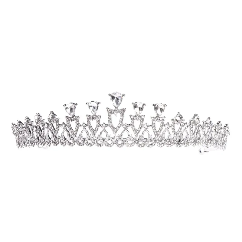 Hair Clips E15E Tiaras And Crowns For Women With Shinning Rhinestone Princess Elegant Girl Bridal Wedding Birthday Party Props