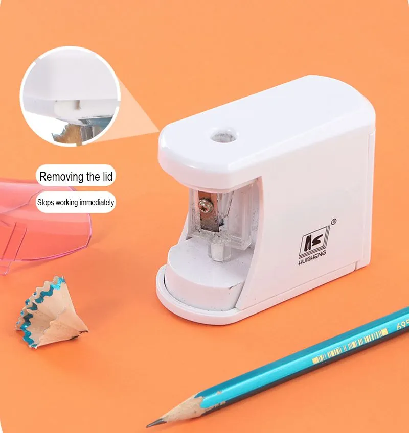 wholesale Automatic Electric Pencil Sharpener Safe Fast Prevent Accidental Opening Stationery School Supplies Students Artists Classrooms Office