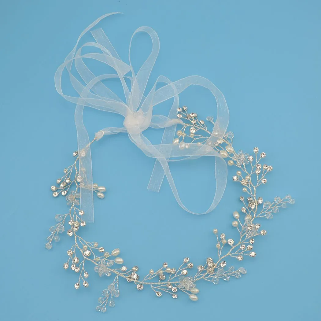 US Warehouse Fashion Lace Flowers Crystal Pearl Beads Hairpin Hair Clip For Women Bridal Wedding Hair Accessories Jewelry