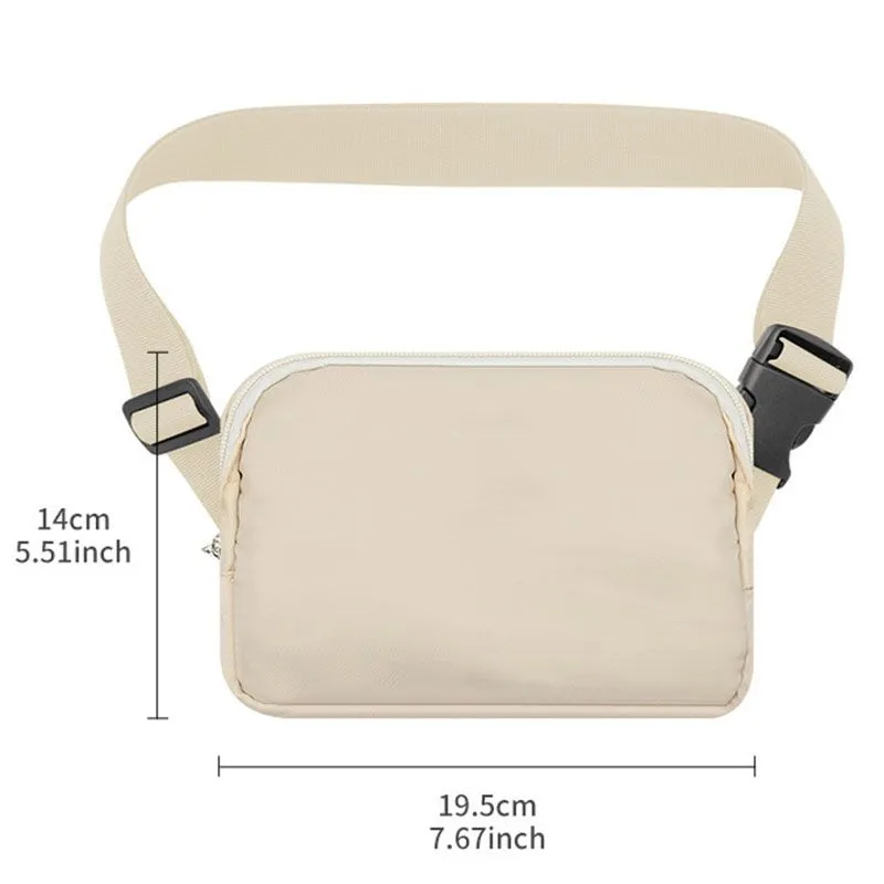 LU Nylon Waist Bag Waterproof Chest Bags Outdoor Running Crossbody Phone Bag Fashionable And Versatile For Men And Women