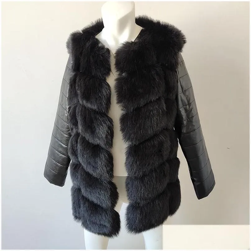 Women`S Fur & Faux Womens 2021 Fashion Women Winter Medium Long Artifical Vests Warm Coats Sliver Vest Drop Delivery Apparel Clothing Dh2Uf