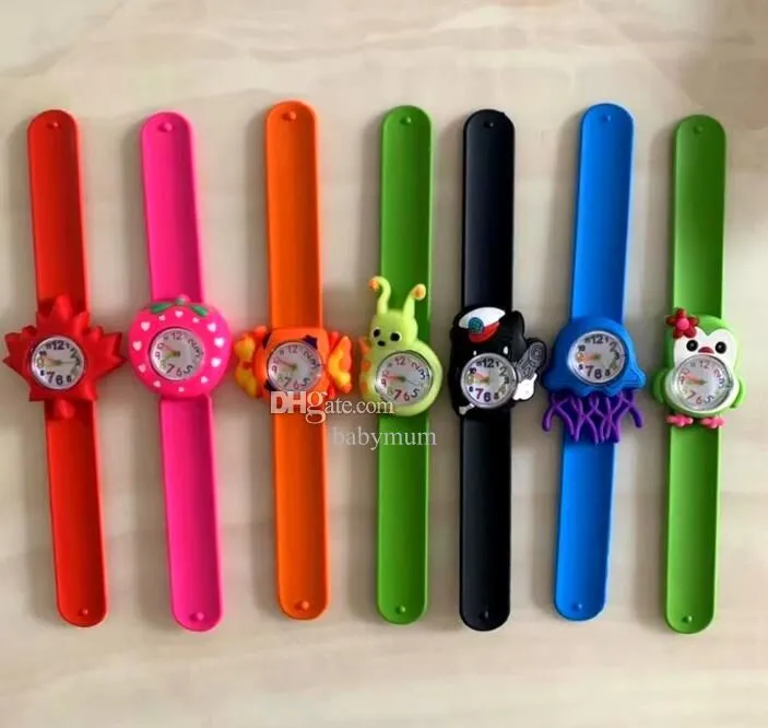 Cartoon Children Slap Watches Bracelet Clock Kids Watch Baby Birthday Toy Gifts Boys Girls Baby Quartz Wristwatches