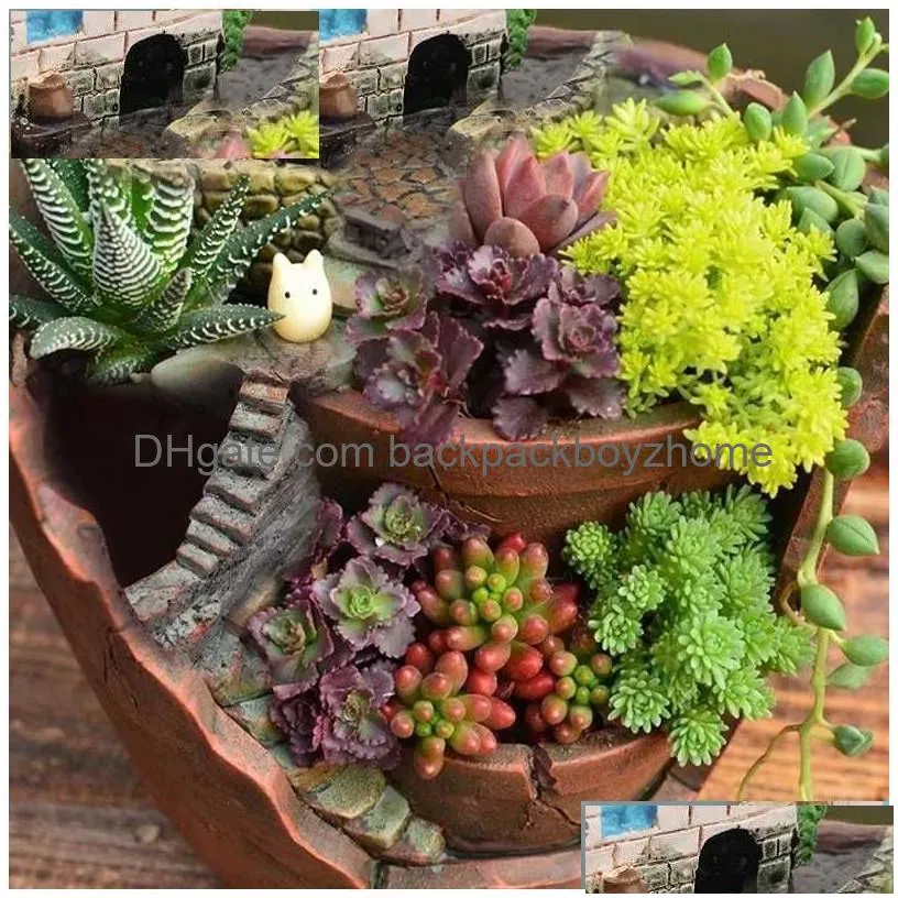 Planters & Pots 1 Pc Sky Garden Succent Plant House Herb Flower Basket Planter Pot Trough Box Bed Yq231019 Drop Delivery Home Patio, L Dhzxo