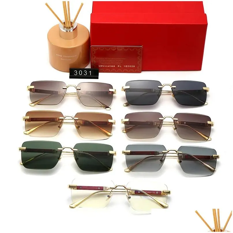 Sunglasses Designer For Women Classic Fashion Rimless Men Driving Outdoor Beach Mens Luxury With Drop Delivery Accessories Otbme