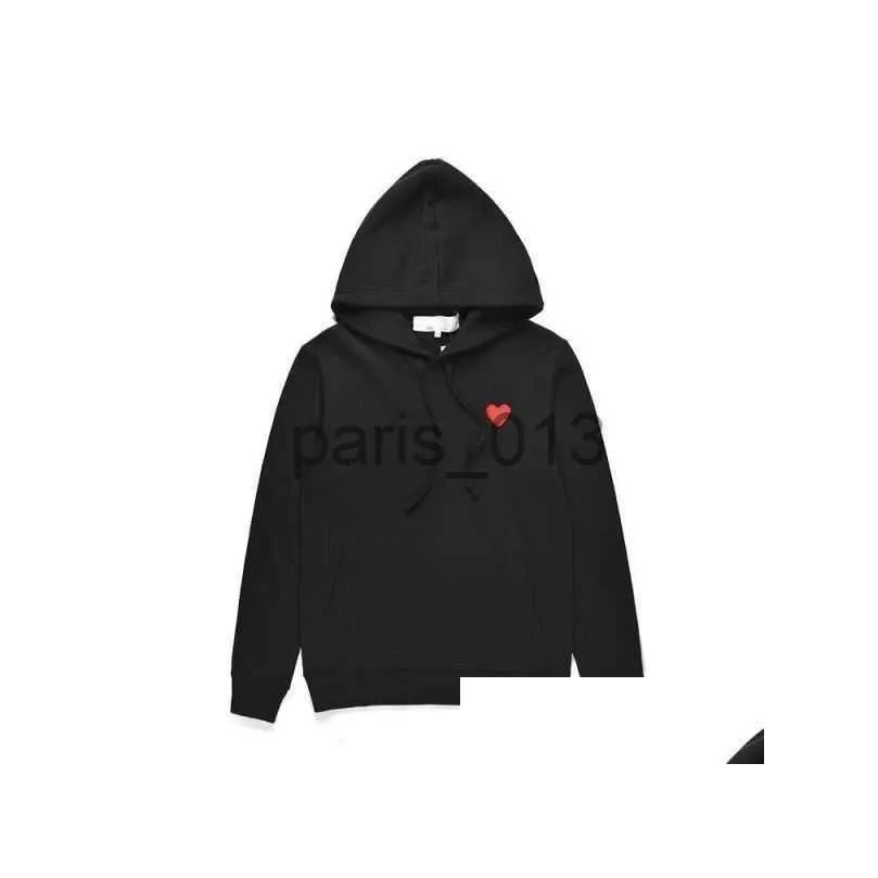 Mens Hoodies Sweatshirts Mens Hoodies Sweatshirts 22s Designer Play Commes Jumpers Des Garcons Letter Embroidery Long Sleeve Pullover Women Red Heart Loose