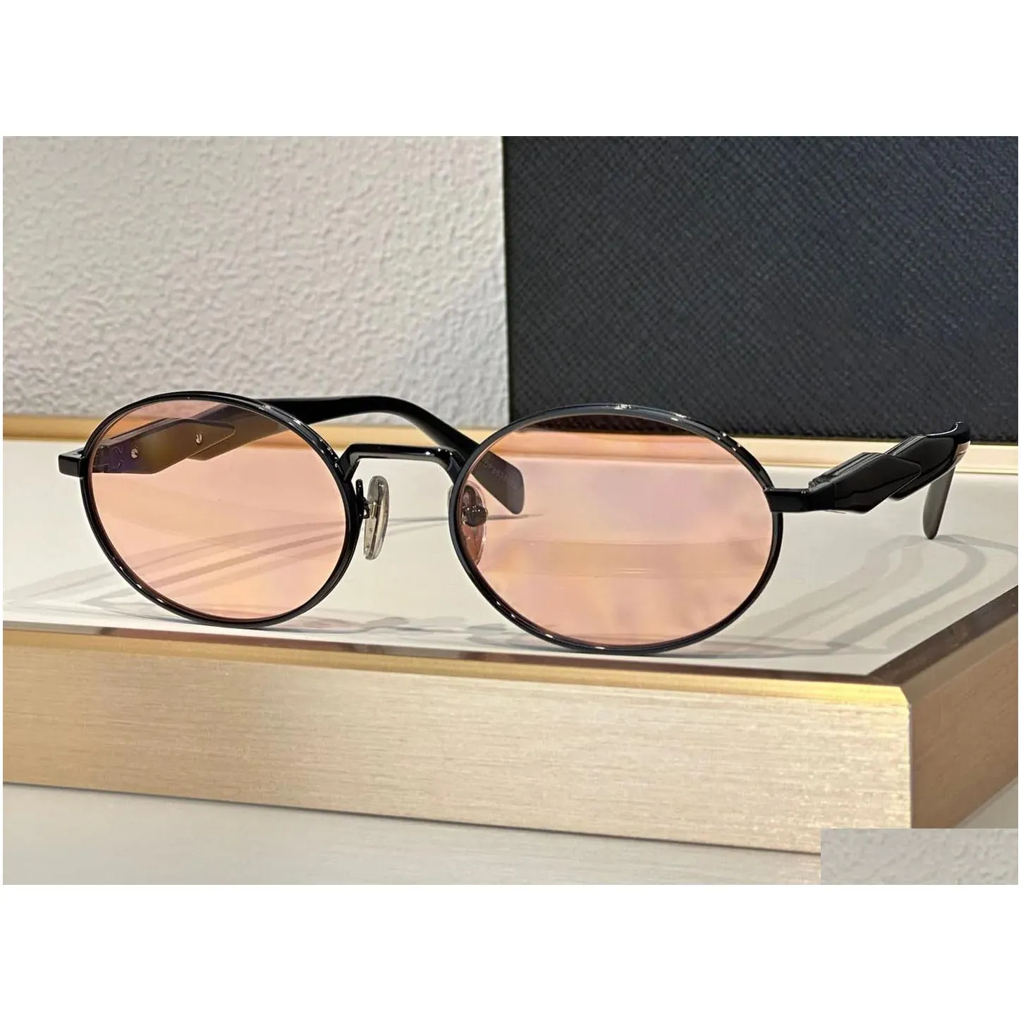 Fashion popular designer 65Z sunglasses for women vintage oval shape metal frame glasses summer elegant trendy style Anti-Ultraviolet come with