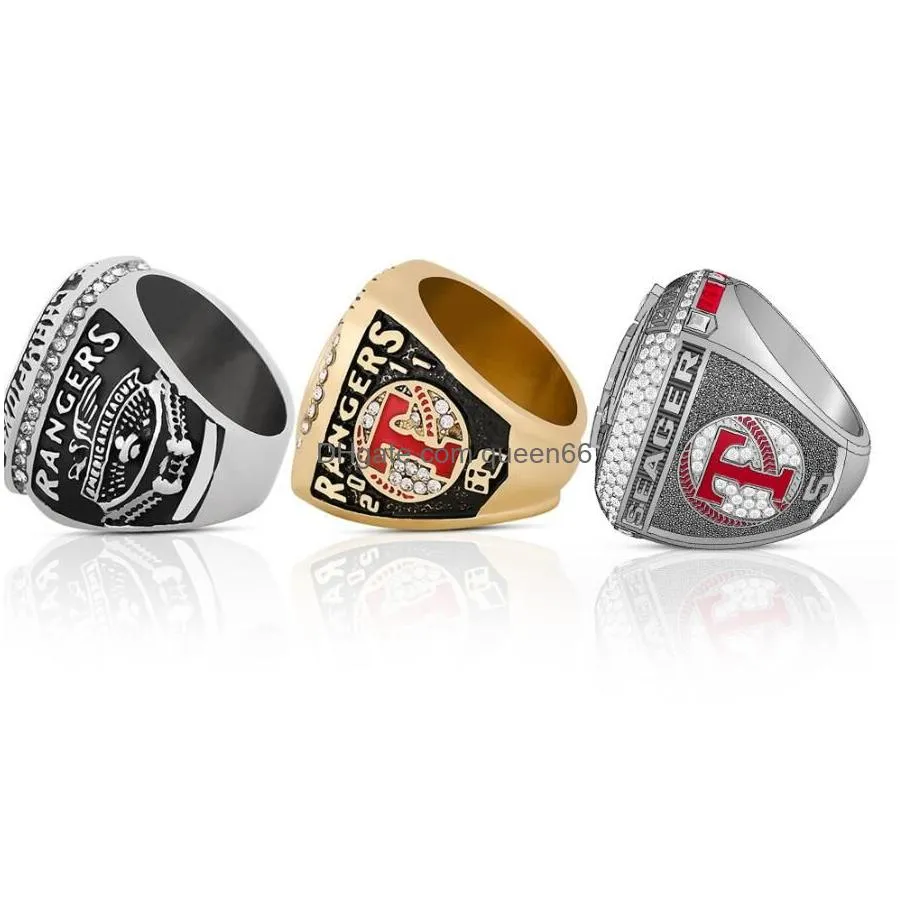 With Side Stones 2010 2011 2023 Baseball Rangers Seager Team Champions Championship Ring Wooden Display Box Souvenir Men Fan Gift Dro Dh1Yl
