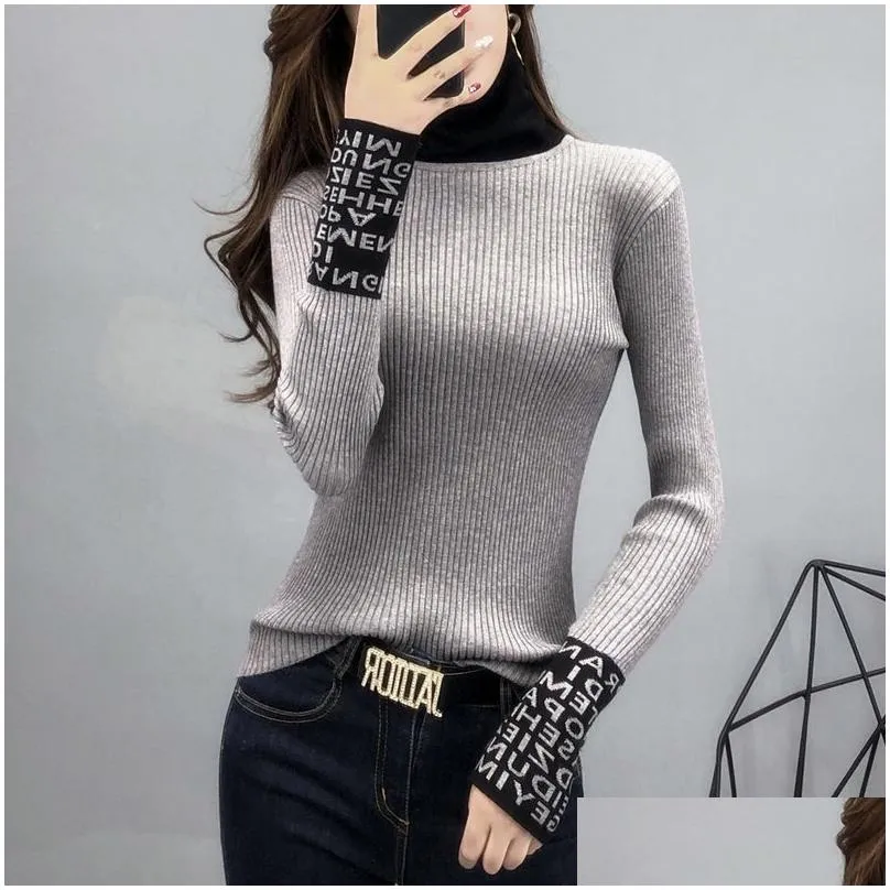 Women039s Sweaters designers clothes Tight Basic Sweate Women Thin Long Sleeved Womens Sweaters And Pullovers Turtleneck Slim1556448