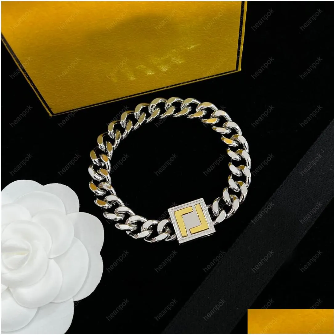 Designer Earrings Bracelets Silver Necklace Chain Jewelry Luxury Letter Pendant F Bracelet For Women Men Earring Accessories Bijou3439