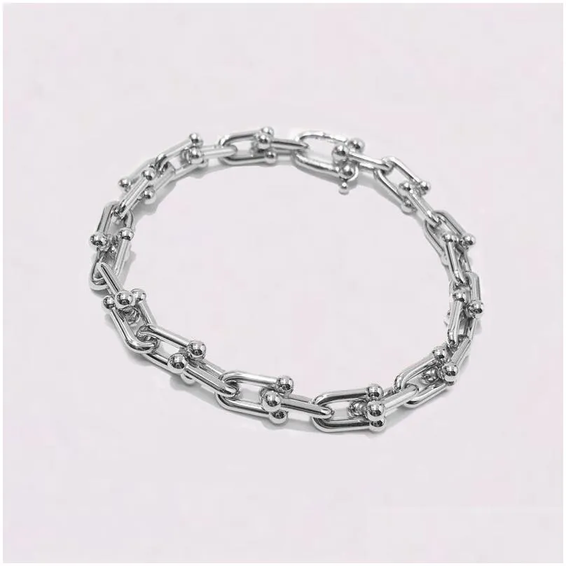 Stainless steel Heart U Shape T bracelets bangles for Women Fashion Genuine Jewelry rose gold silver gold love bangle Enamel Party255V