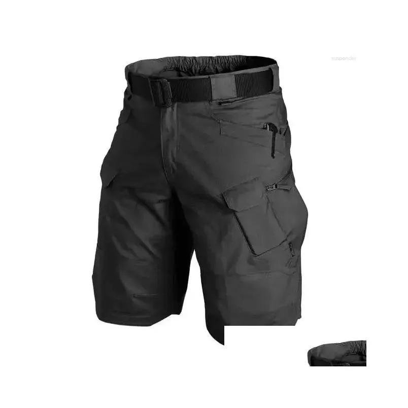 Men`s Shorts Men Urban Military Tactical Outdoor Waterproof Wear Resistant Cargo Quick Dry Multi Pocket Plus Size Hiking Pants