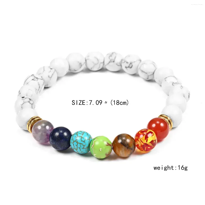 Charm Bracelets Colorful Natural Stone Beaded Bracelet Yoga Meditation Adjustable Engergy Health Weight Loss Lucky Fashion Jewelry For