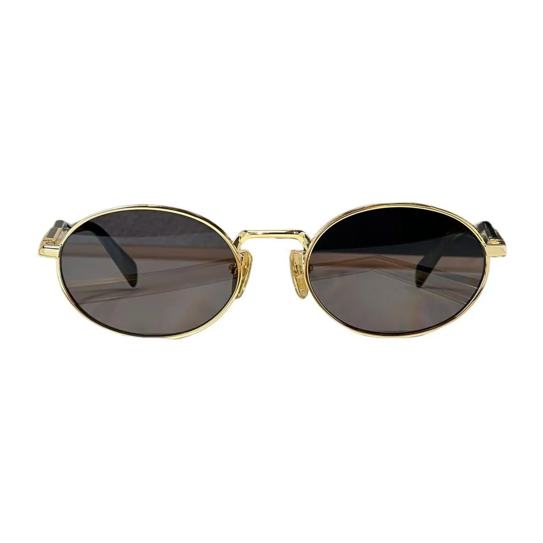 Fashion popular designer 65Z sunglasses for women vintage oval shape metal frame glasses summer elegant trendy style Anti-Ultraviolet come with