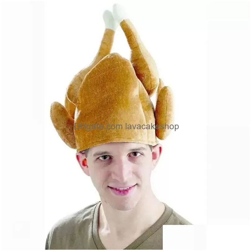 Party Favor P Roasted Turkey Hats Spooktacar Creations Decor Hat Cooked Chicken Bird Secret For Thanksgiving Costume Dress Up Favors D Dhxj9