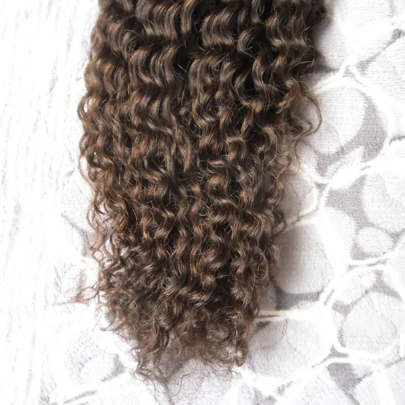 Kinky curly I Tip Hair Extensions 100gstrands Keration Remy Hair On Capsule For Testing Hair2380467
