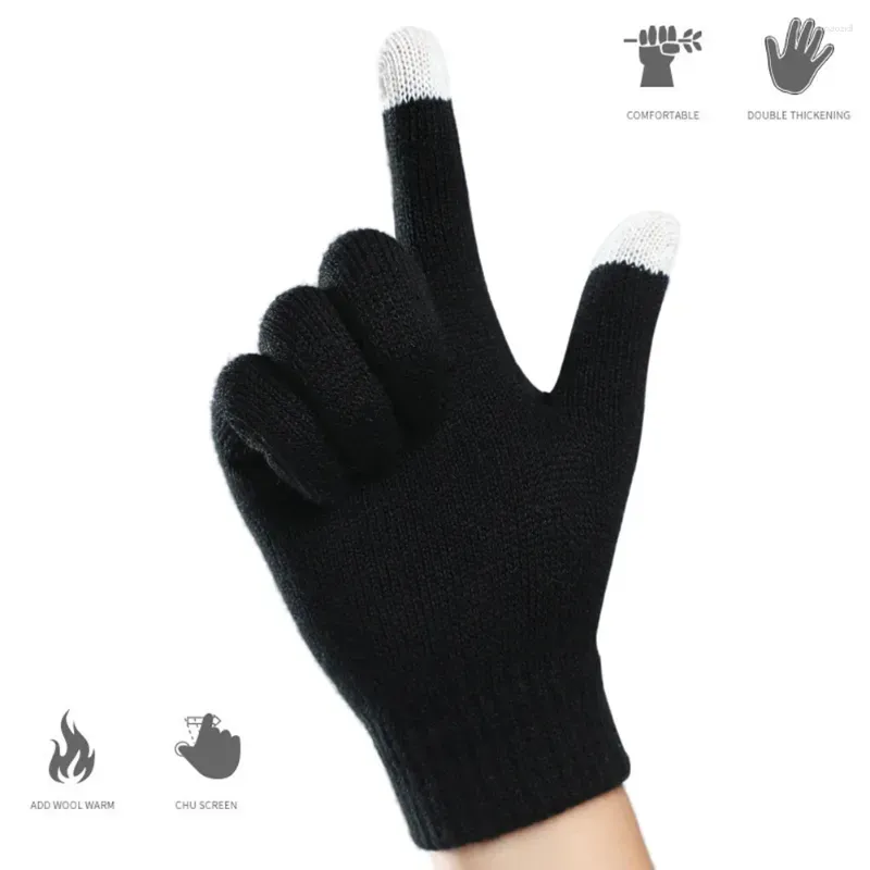 Cycling Gloves Touch Screen Full Fingers Sports Bike Winter Warm Knitted