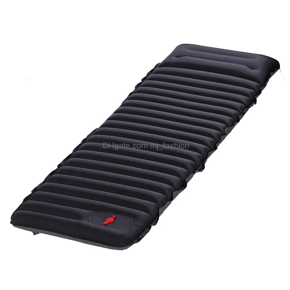 Outdoor Pads Inflatable Mattress Cam Mat Foldable Picnic Blanket Hiking Air Cushion Portable Slee With Storage Bag Drop Delivery Dhvec