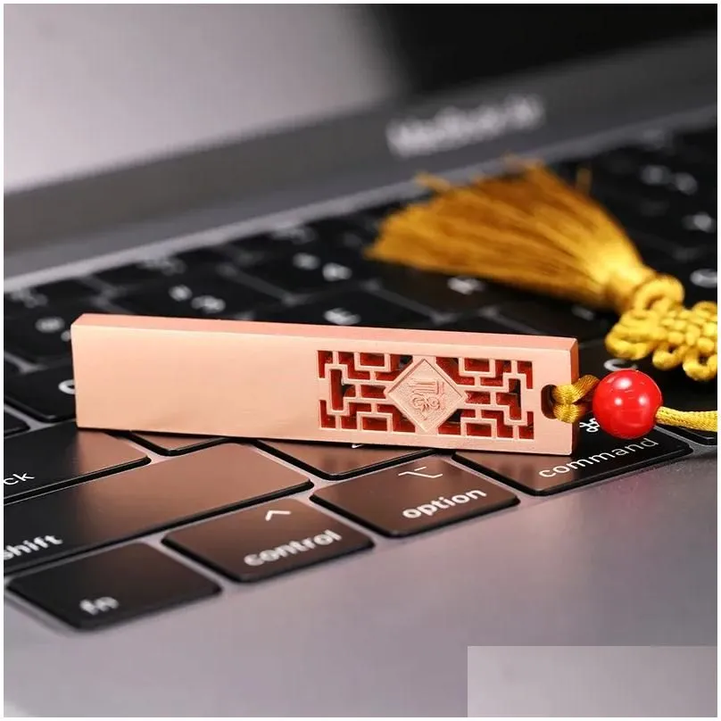 Usb Flash Drives Metal Chinese Style 512Gb 256Gb 16Gb 32Gb 64Gb U Disk Creative Drive Stick Pen Custom Logo Drop Delivery Computers Ne