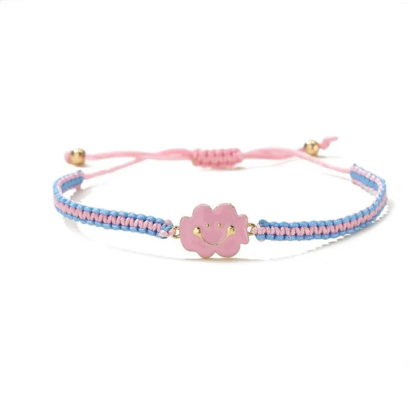 Charm Bracelets HECHENG Cute Cloud Rope Bracelet Adjustable Rainbow Summer Enamel Fashion Jewelry Wholesale