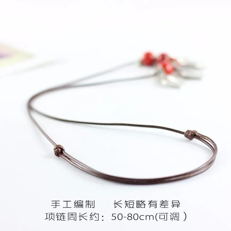 Wholesale Leaves Necklace Female Clothes Hang Ceramic Pendant Long Sweater Chain Deserve To Act The Joke Fashion Jewelry Chokers