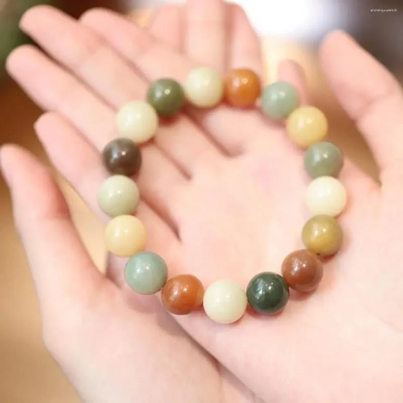 Charm Bracelets Gradual Bodhi Root Hand String Wrapping Fingers Soft Holding White Jade Twisting Zi